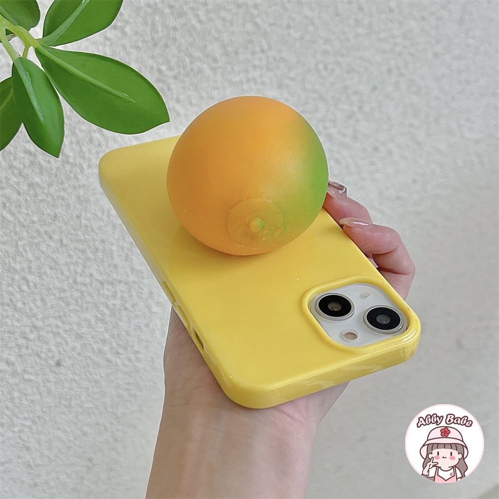 Ốp Điện Thoại TPU Mềm Bóng Trong Suốt Họa Tiết Quả Xoài 3D Phong Cách Hàn Quốc Cho IPhone 14 Pro Max 11