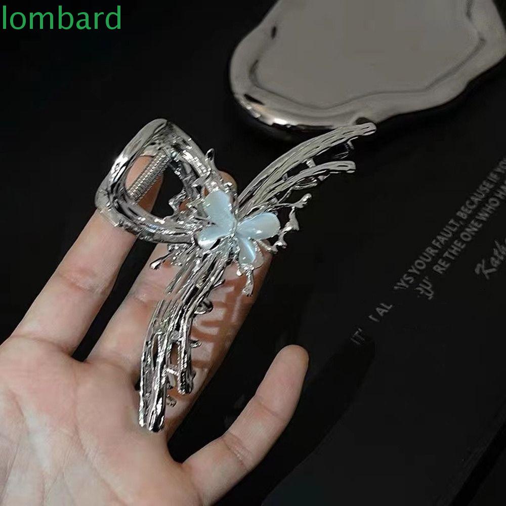 LOMBARD Kẹp Tóc Móng Vuốt Cá Mập Lớn Bằng Kim Loại Phong Cách Hàn Quốc Cổ Điển Cho Nữ