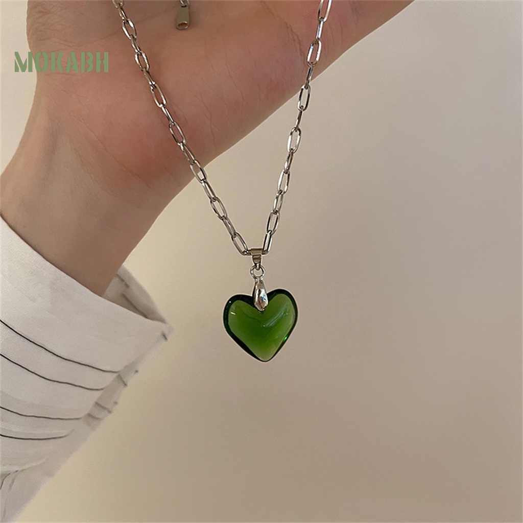 [Mok Abh] Vòng Cổ Choker Họa Tiết Sọc Ngựa Vằn Tráng Men Nhiều Màu Sắc Hình Học Trái Tim Cá Tính Thích Hợp Làm Quà Tặng Tiệc Tùng Cho Nữ