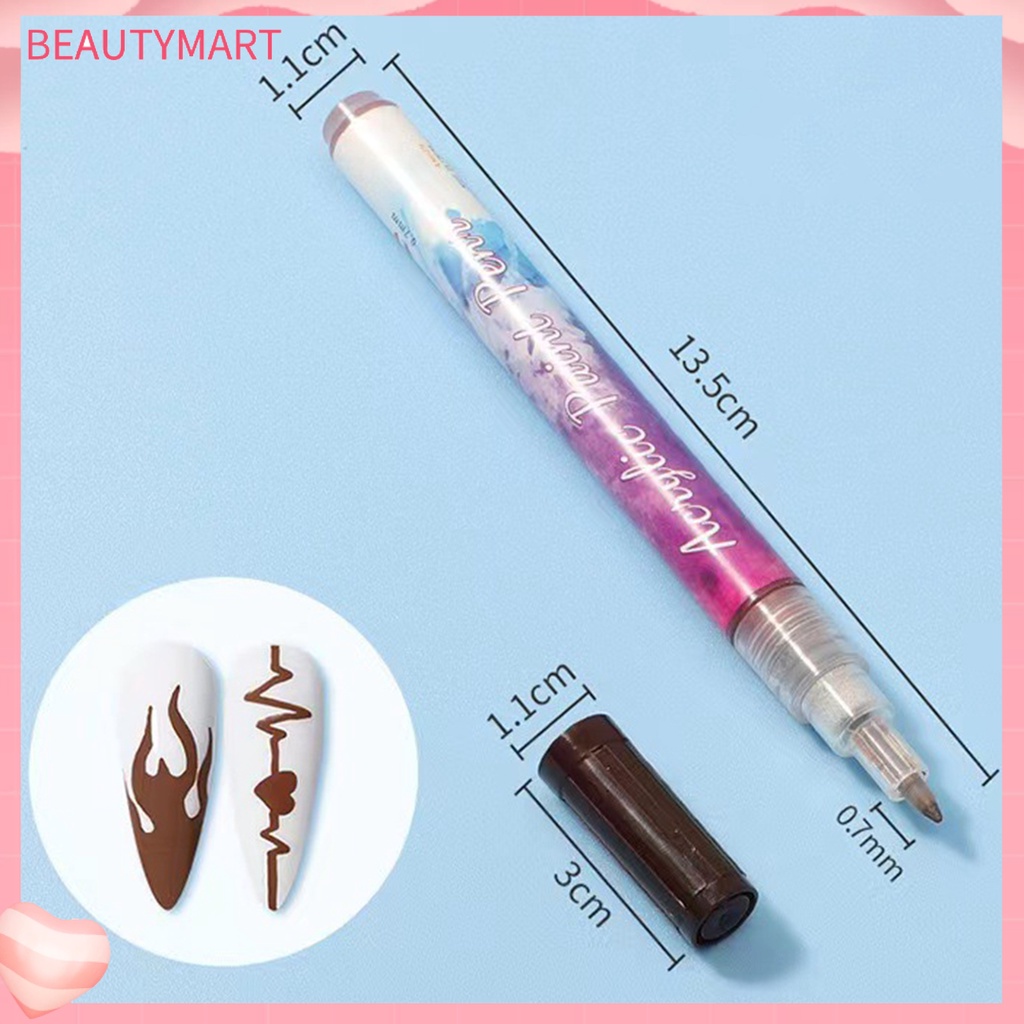 Bộ 12 Bút Vẽ Móng Nghệ Thuật Nhanh Khô Đường Kẻ Chính Xác Chống Thấm Nước