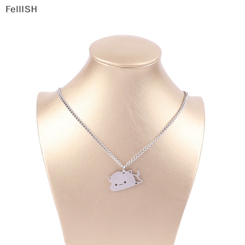 Vòng cổ Mặt Hình Mèo Bằng Thép Không Gỉ Phù Hợp Làm Quà Cho Ngày Của Valene 439br