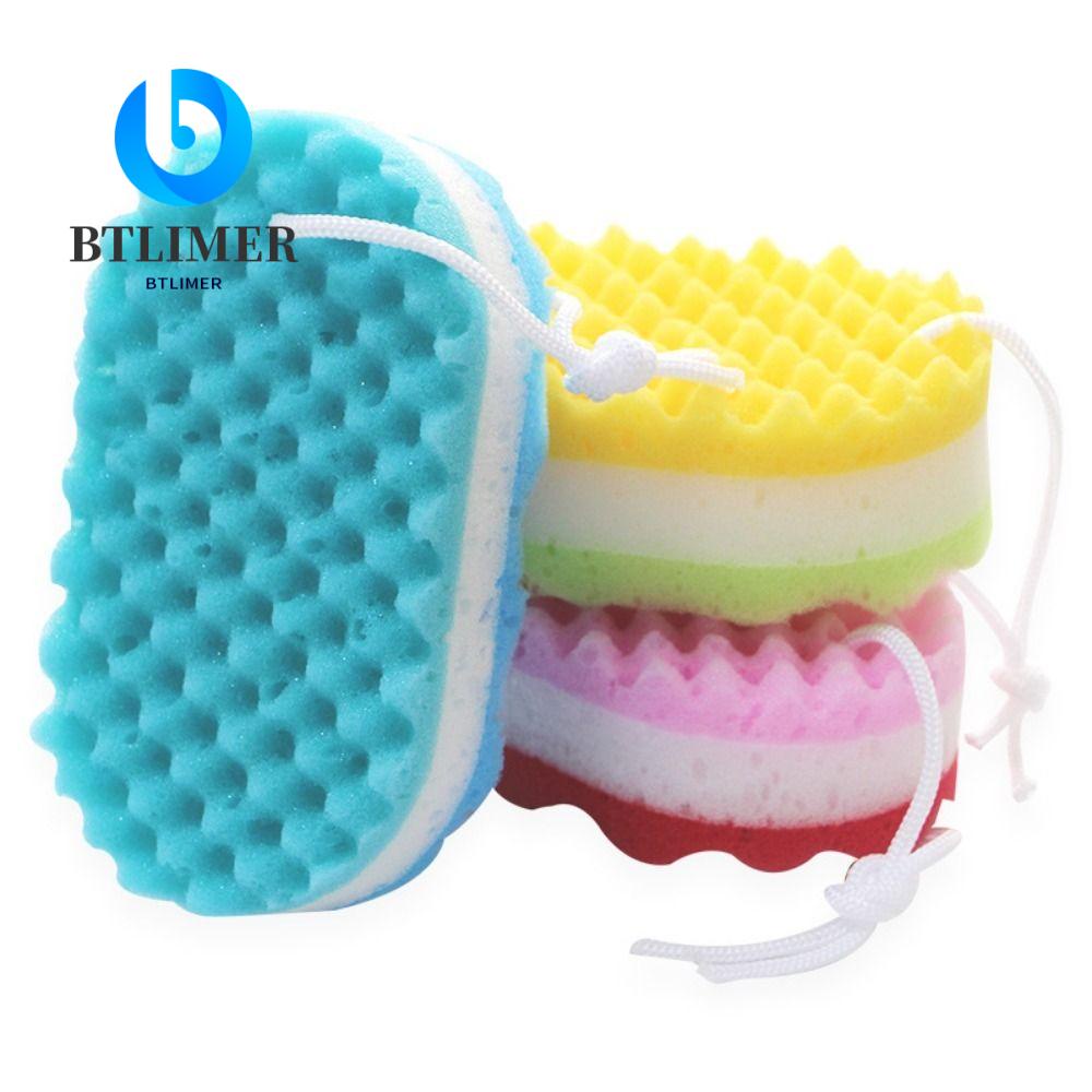 BTLIMER Set 3 Miếng Bọt Biển Tắm Tẩy Tế Bào Chết Chăm Sóc Da