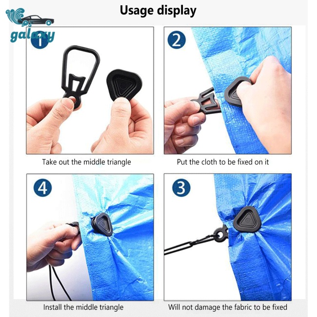 Galaxy Set 10 Kẹp Dây Thừng Cắm Trại Đa Năng