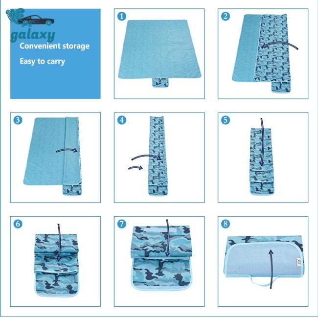 Galaxy Thảm Trải Bằng Vải Oxford 600d Chống Mòn Kích Thước 145 X 200cm Tiện Dụng Mang Theo Du Lịch Cắm Trại