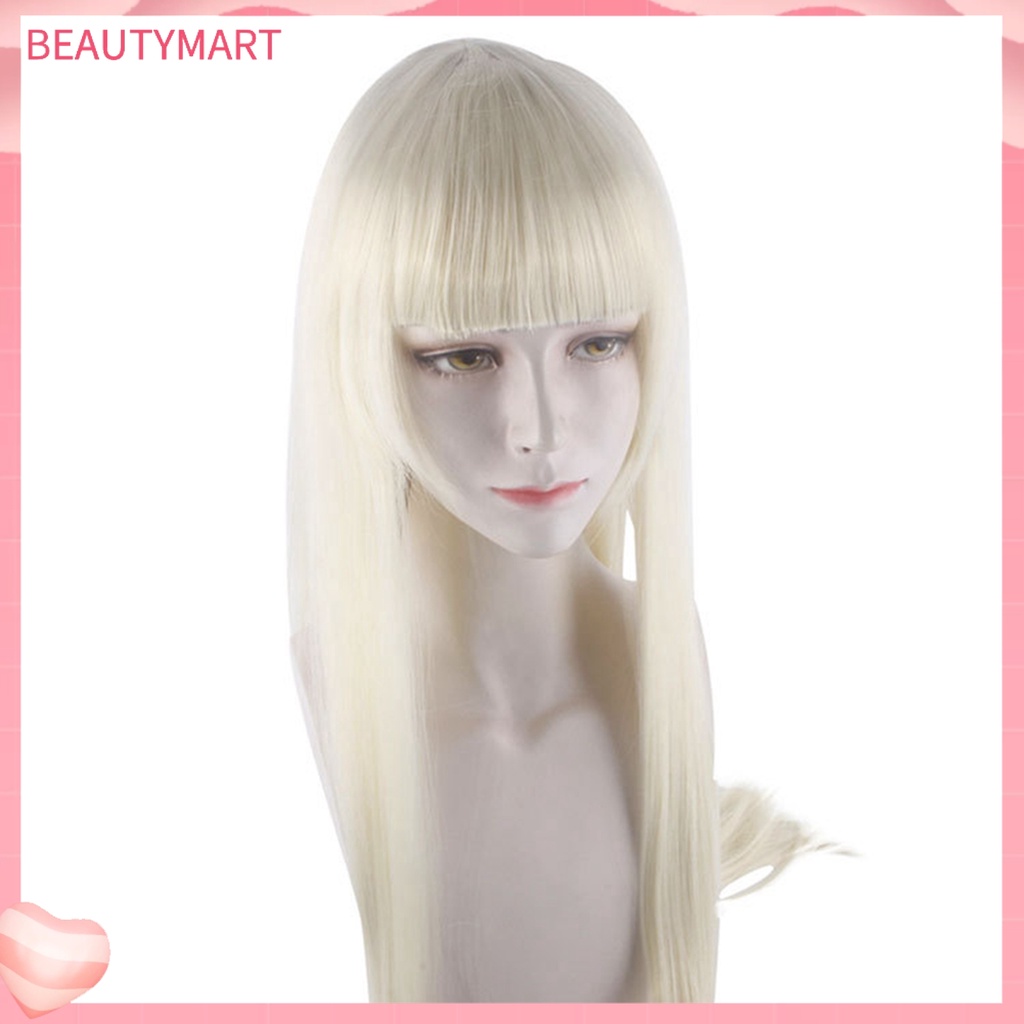 Tóc Giả Dài Thẳng Kèm Mái Bằng Sợi Tổng Hợp Thời Trang Cho Nữ