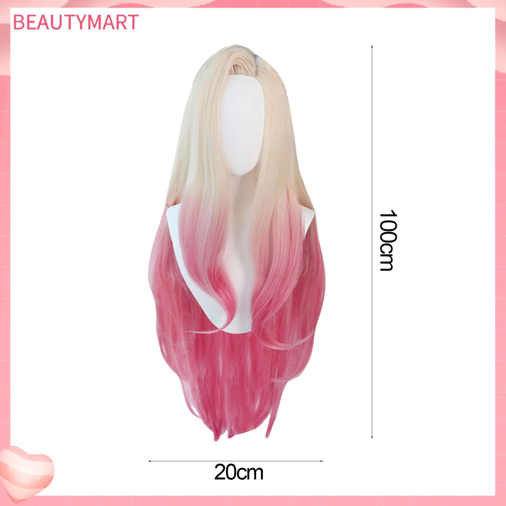 [beautymart] Tóc Giả Hóa Trang Ahri Sành Điệu Màu Hồng Hỗn Hợp Ahri Da Sử Dụng Hàng Ngày
