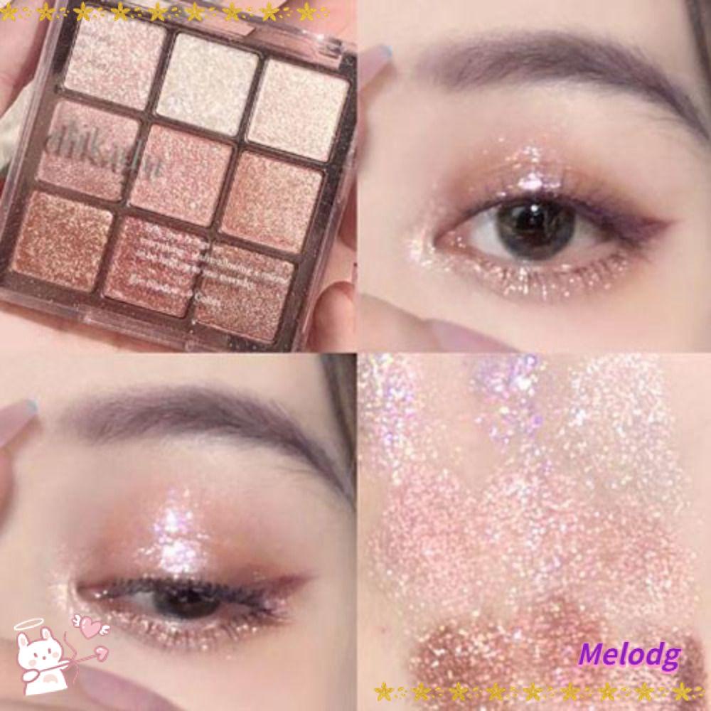 MELODG Bảng Phấn Mắt Trang Điểm Lấp Lánh Lâu Trôi Cho Nữ