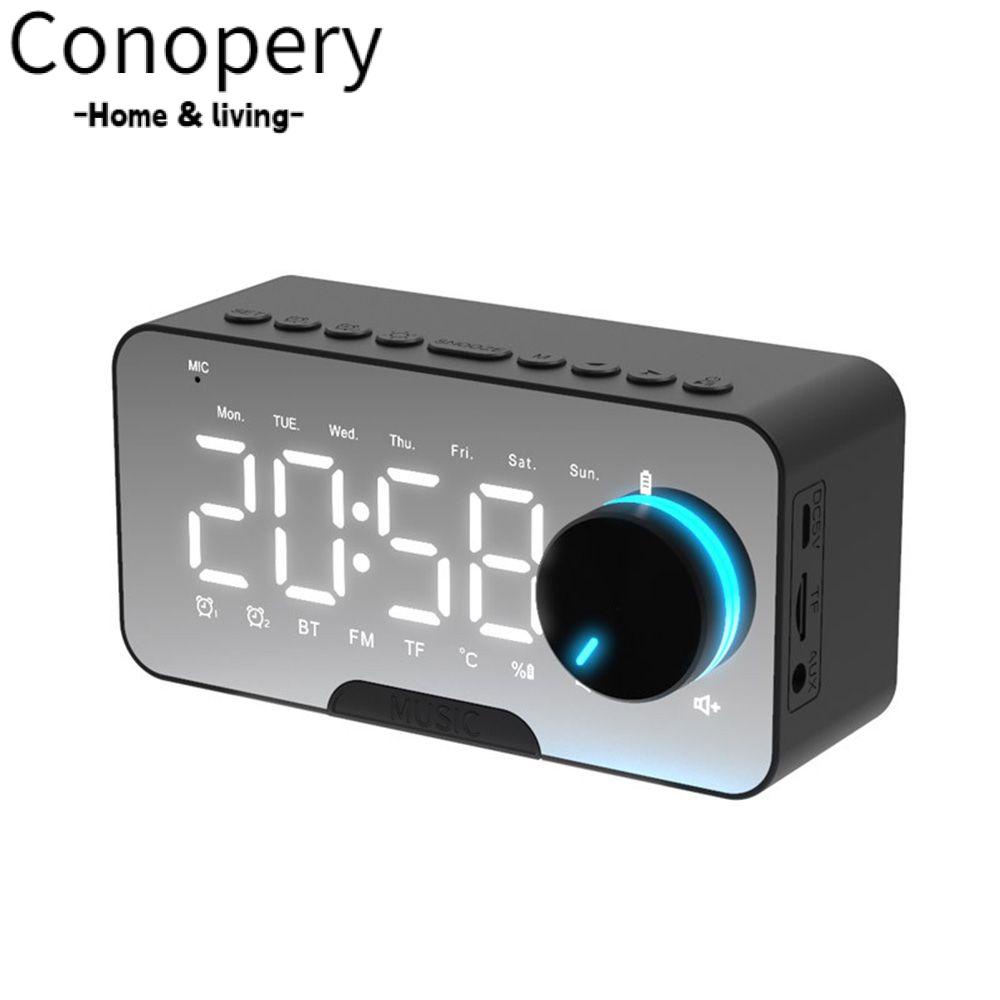 CONOPERY Đồng Hồ LED Kỹ Thuật Số Để Bàn Đa Chức Năng Có Bluetooth / Đài FM Trang Trí Nhà Ở / Văn