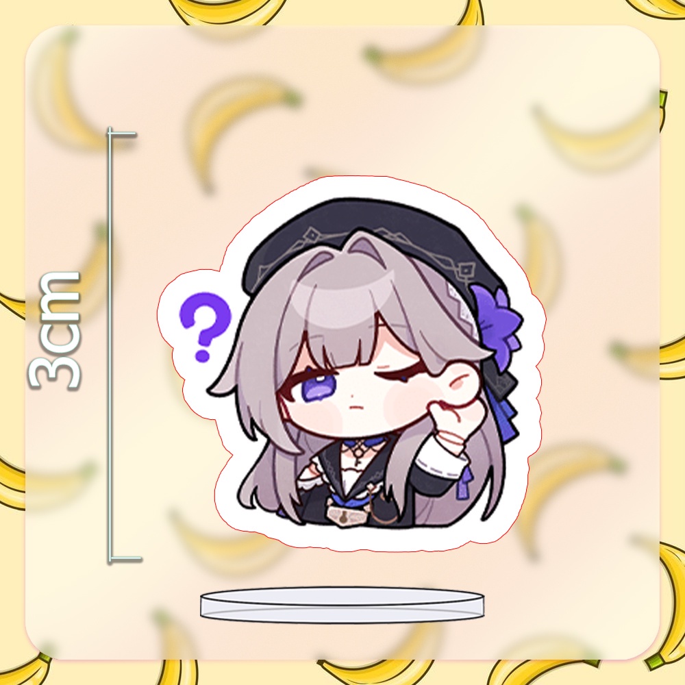 (3CM) MÔ HÌNH  HONKAI IMPACT STAR RAIL ver CHIBI EMOTIONS game tượng mica trong acrylic chibi trong xinh xắn