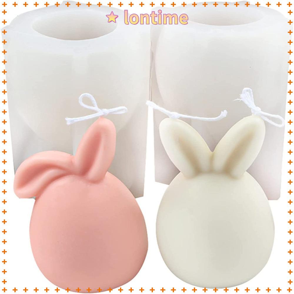 LONTIME Bộ 2 Nến Silicone Hình Thỏ 3D