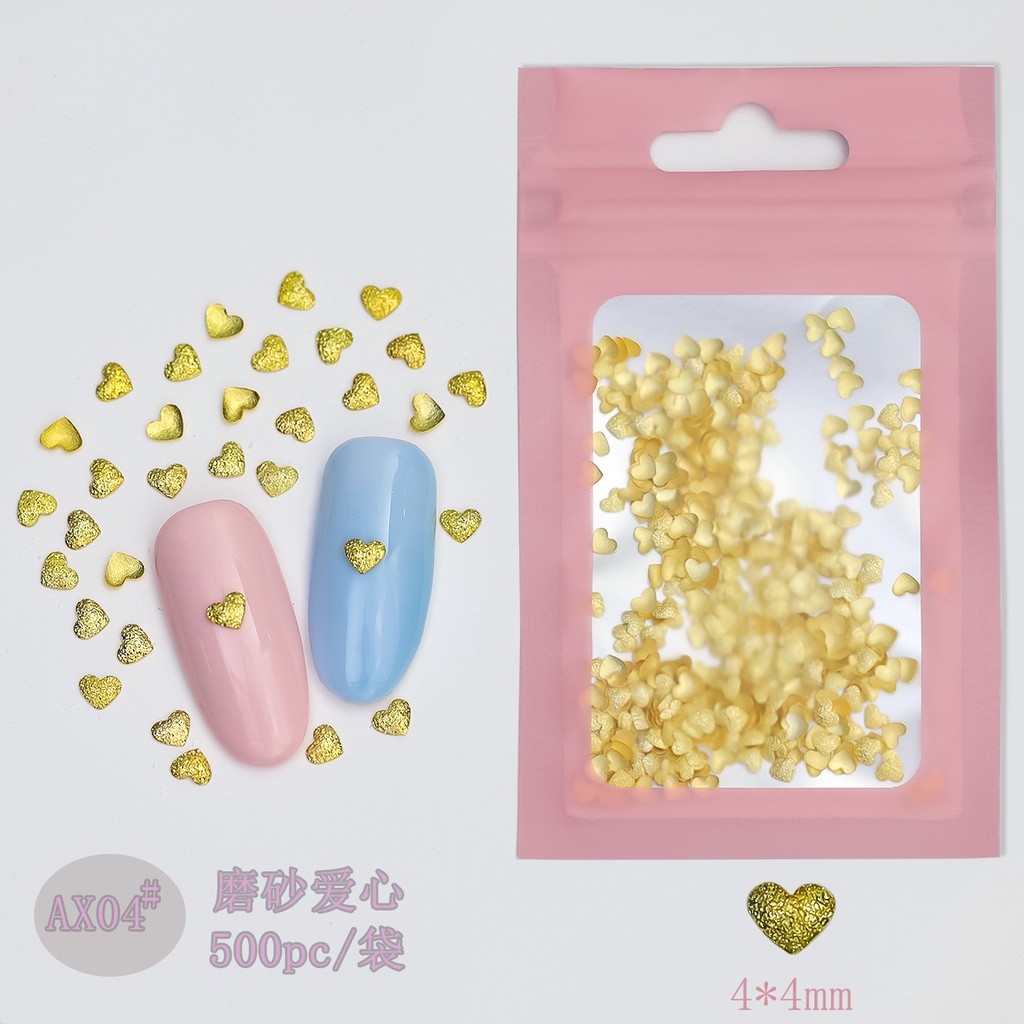 Bộ 500 / 1000 Đinh Tán Kim Loại Hình Bán Nguyệt / Tròn / Ngôi Sao / Mặt Trăng / Vòng Tròn Trang Sức DIY