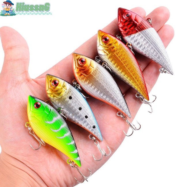 Set 5 Mồi Câu Cá Giả 7cm 11g Bằng Nhựa Cứng