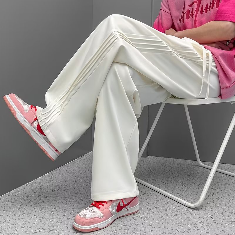 Quần Dài Dáng Rộng Chất Lụa Lạnh Thời Trang Xuân Thu Cho Nam