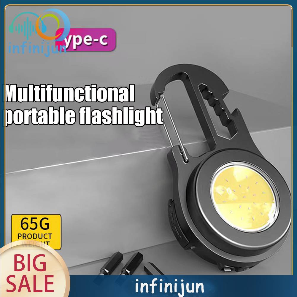 Đèn LED COB Mini USB Dạng Móc Khóa Siêu Sáng