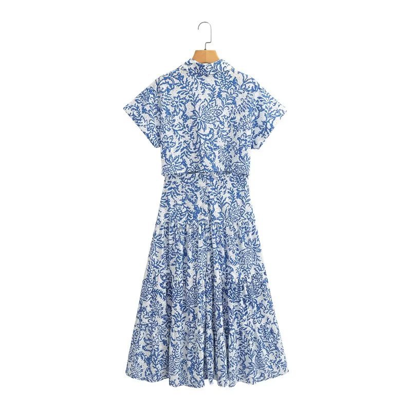 Qunz Đầm Midi Thêu Khoét Rỗng 1519