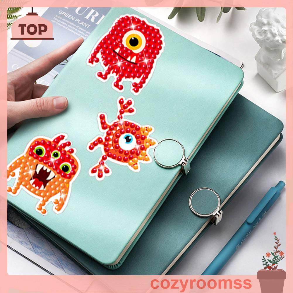 Bộ 4 Tranh Đính Đá 5D Tự Làm Họa Tiết Trừu Tượng Độc Đáo