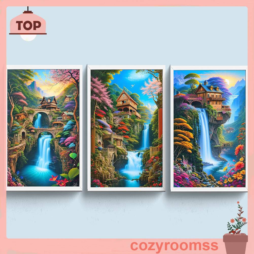 Tranh Đính Đá Kim Cương Toàn Bộ 5D DIY Hình Thác Nước