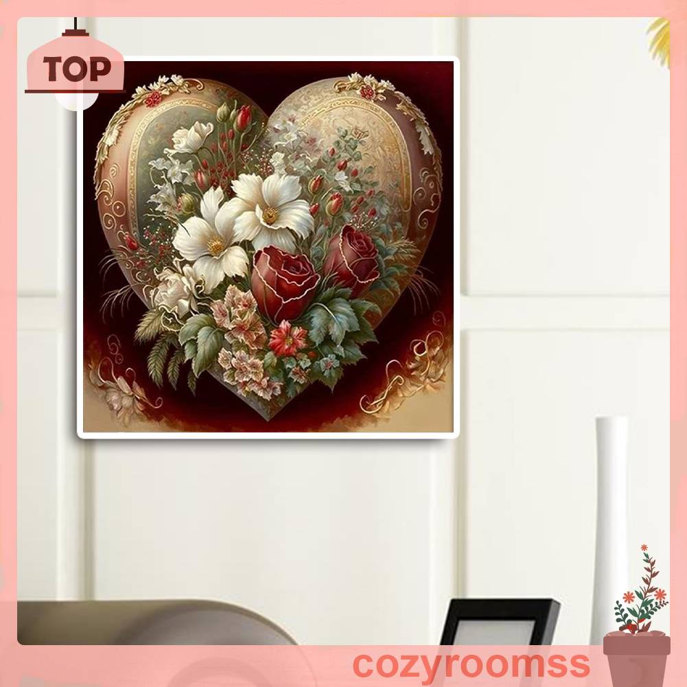 Tranh Đính Đá Kim Cương Toàn Bộ 5D DIY Hình Vẽ Hoa Trang Trí Nhà Cửa