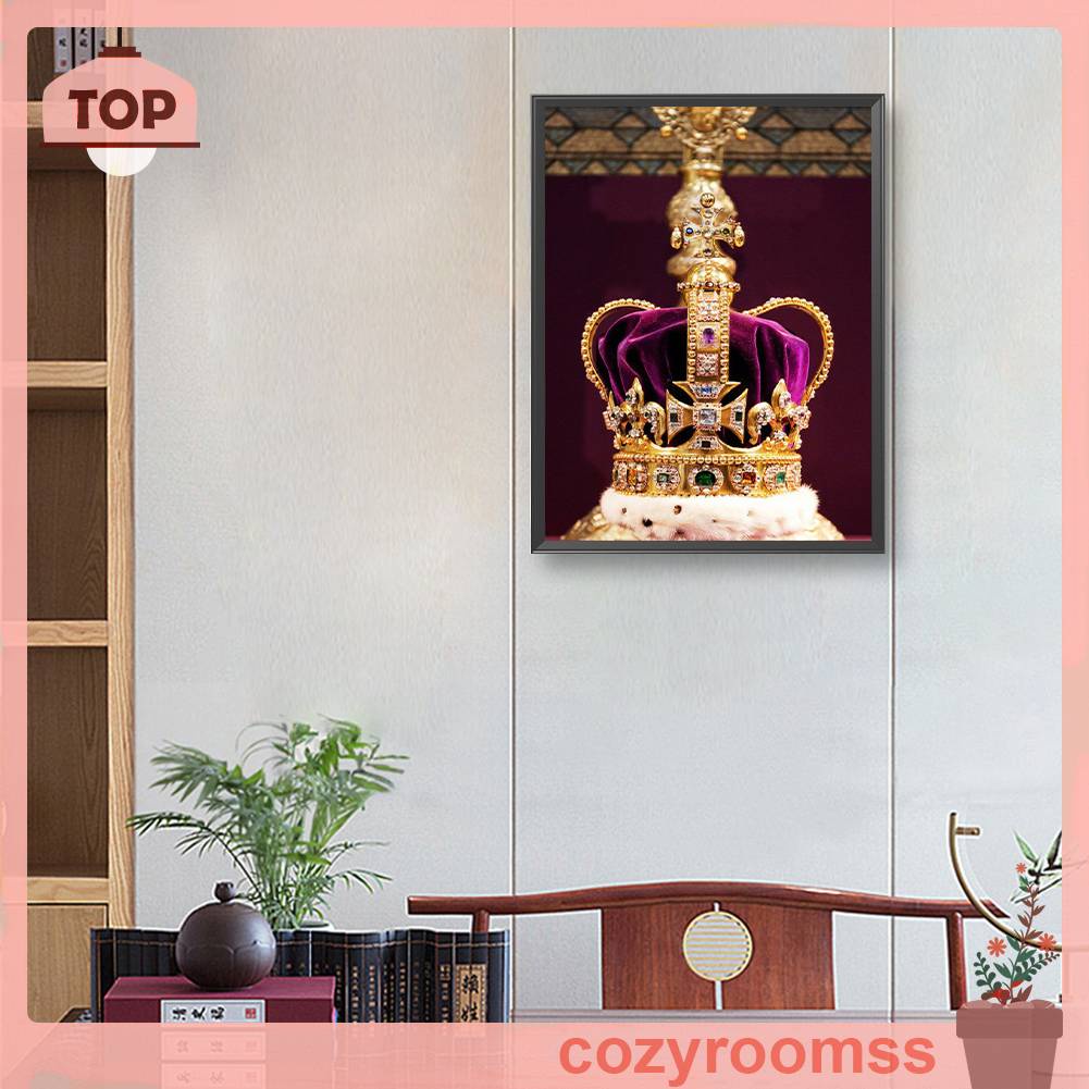 Tranh Đính Đá Kim Cương Toàn Bộ 5D DIY Hình Vương Miện