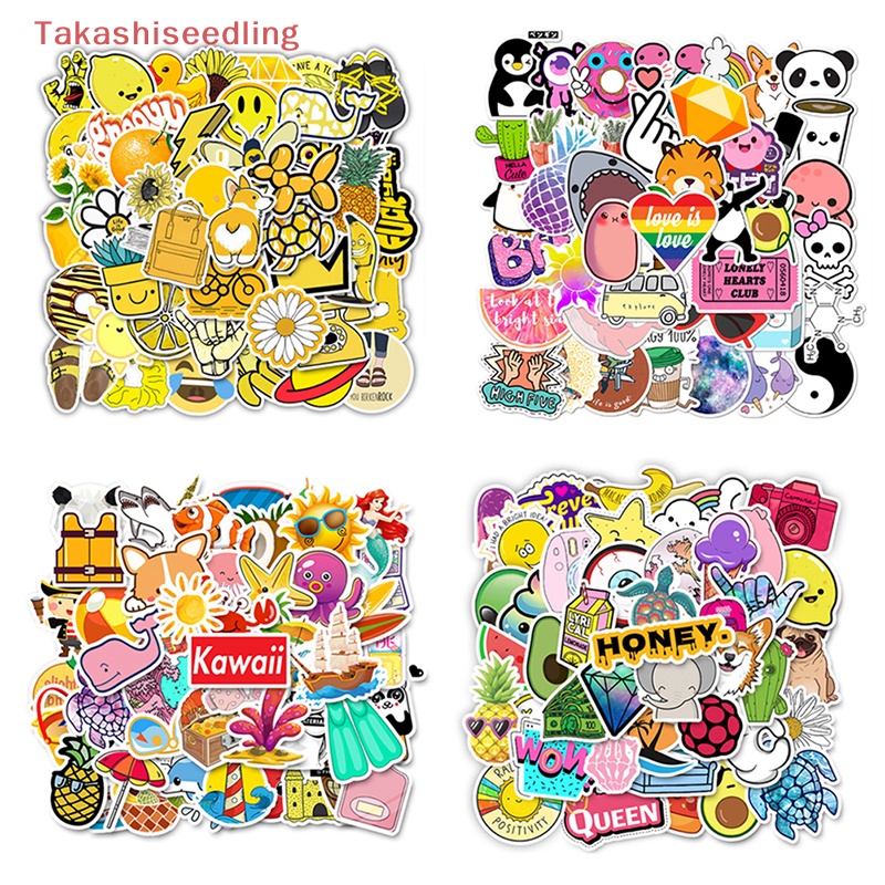 Bộ 50 Miếng Dán Hình Anime Trang Trí Vali Ván Trượt