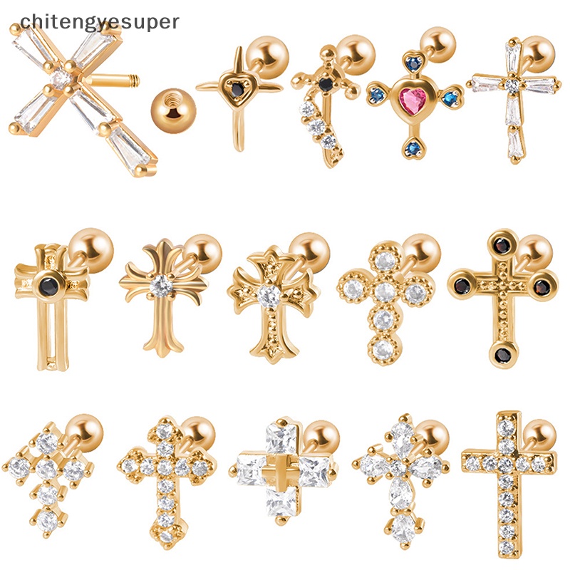 1 Khuyên Tai Xoắn Ốc Đính Đá Zircon Thời Trang Nữ