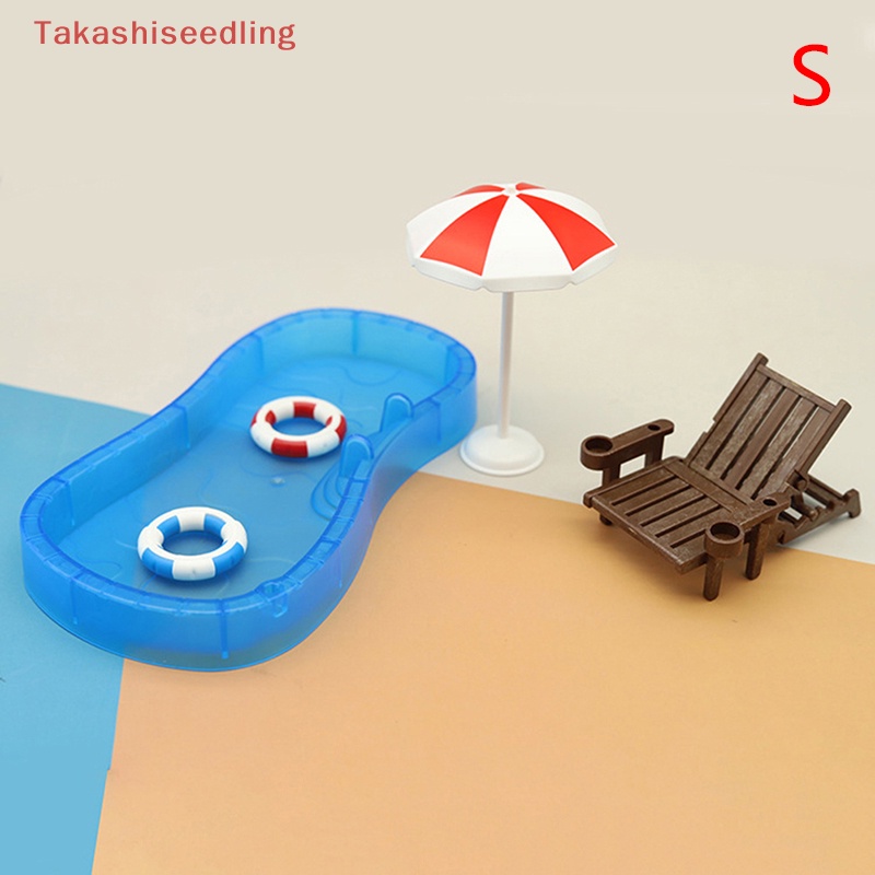 Bộ Ghế Ngồi Đi Biển Mini Hình Tròn Dễ Thương Cho Nhà Búp Bê