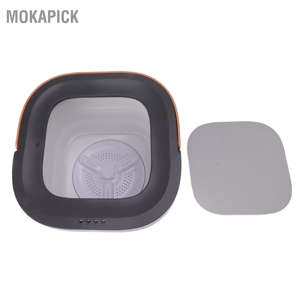 Mokapick Máy Giặt Gấp Di Động An Toàn TPE Mini Bucket Wash for Home Travel 100‑240V