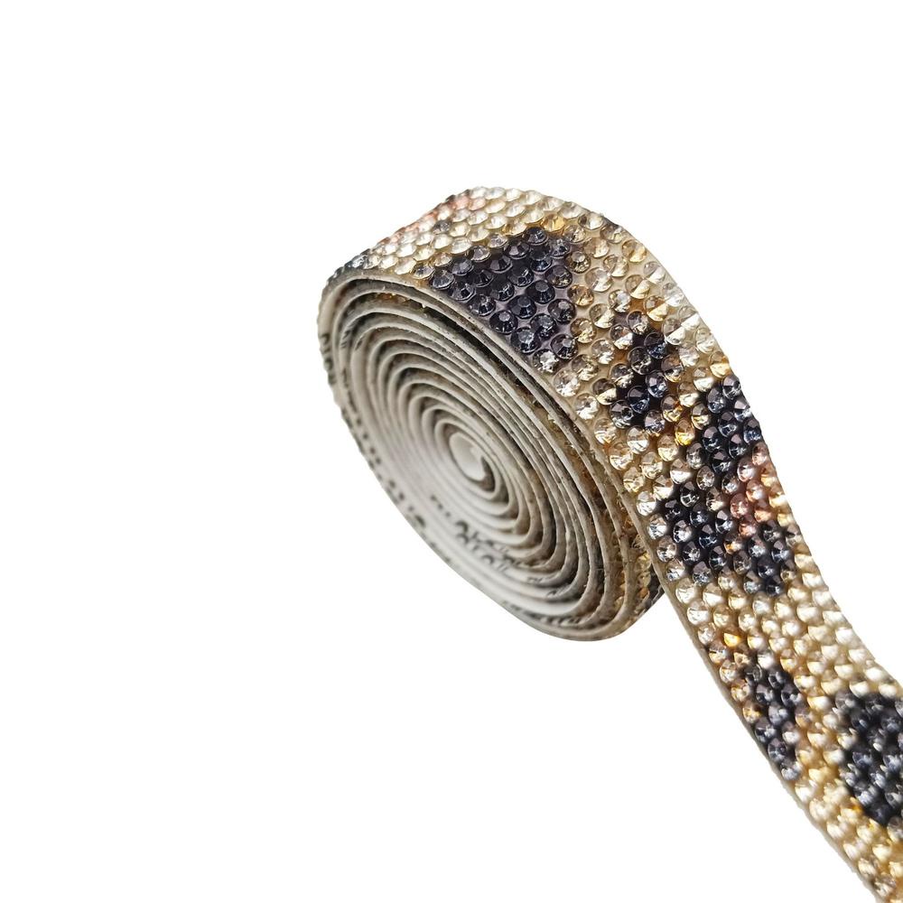 Dây Cao Su Tự Dính Trang Trí Đai Lưng Quần Áo Đính Kim Cương Pha Lê Sang Trọng DIY