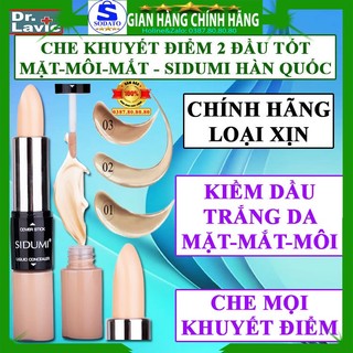 Kem che khuyết điểm 2 đầu dạng thỏi tốt hàn quốc chính hãng Sidumi cây che khuyết điểm môi mắt che sẹo che mụn nốt ruồi