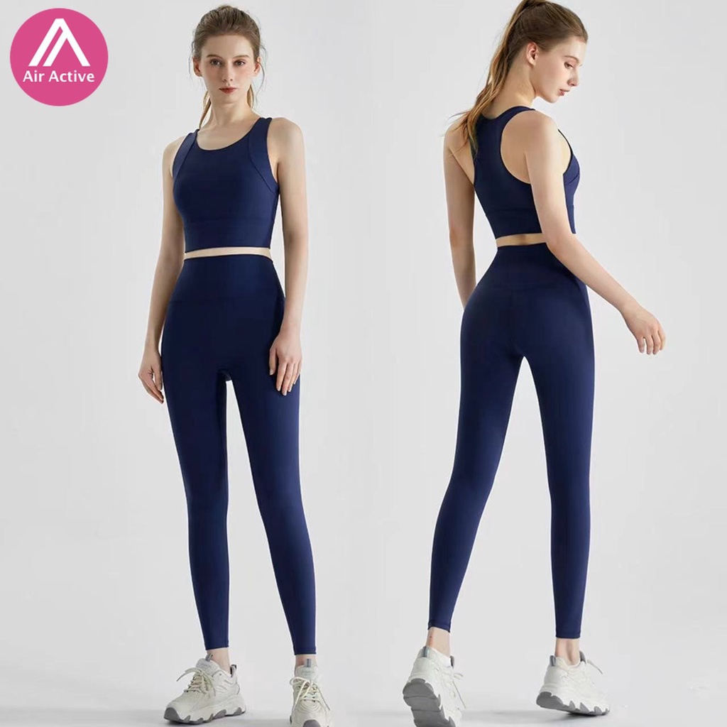 AirActive Yoga Sports Set cố định tay đua của nịt vú thể thao và nịt lưng thể thao cao