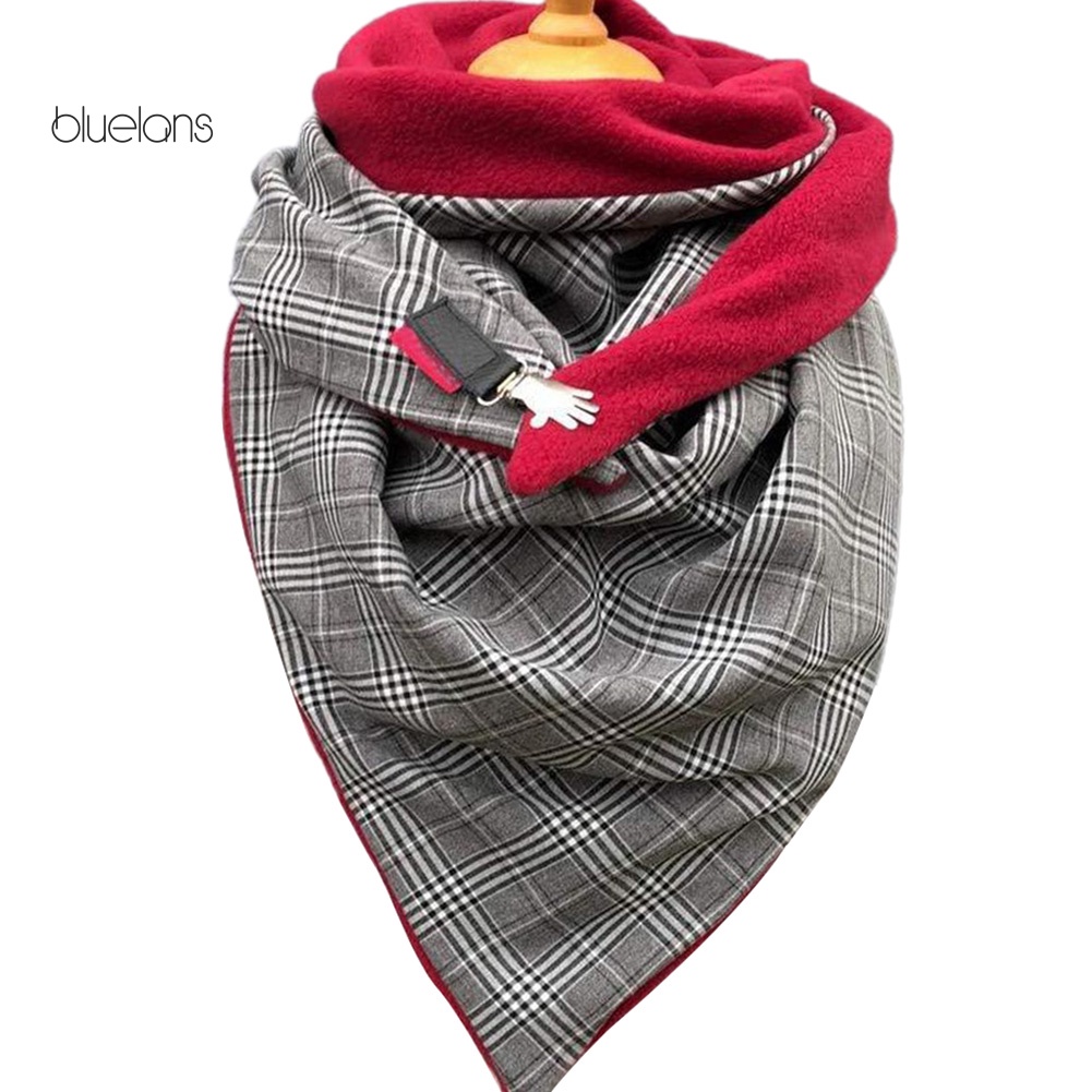 Khăn Choàng Cổ Dày Mềm Mại In Họa Tiết Hoa Lá Thời Trang Mùa Đông Cho Nữ