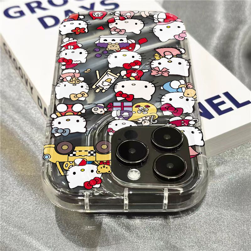 Ốp Điện Thoại Dẻo Trong Suốt Họa Tiết Hoạt Hình Mèo Kitty Dễ Thương Cho Iphone14Promax / 1312 8xr7