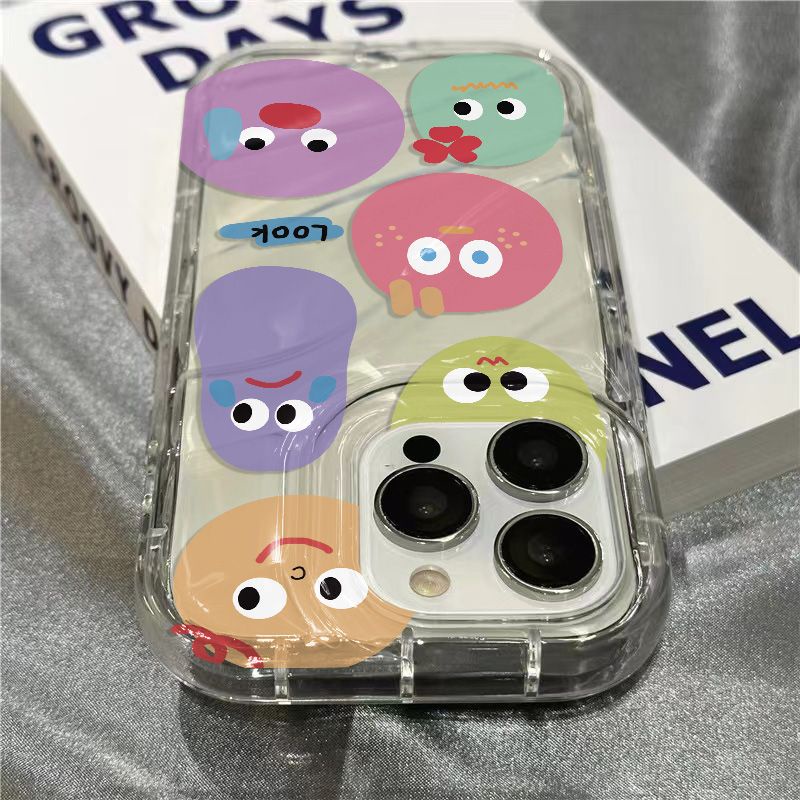 Ốp Điện Thoại Mềm Trong Suốt In Hình Biểu Tượng Cảm Xúc Dễ Thương Cho Iphone 14Promax 1312 / 11 7 / 8plus xr / sins LSDI