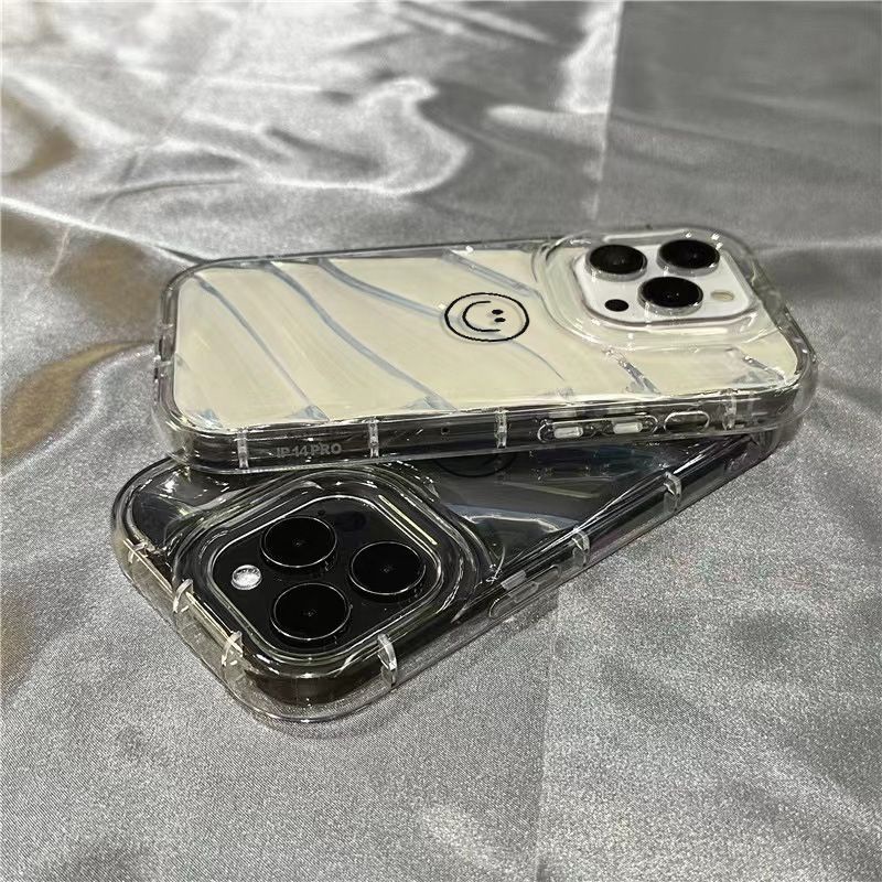 Ốp Điện Thoại Mềm Trong Suốt In Hình Mặt Cười Đơn Giản Cho Iphone 14Promax 1312 / 11 7 / 8plus xr / sins Z7HE