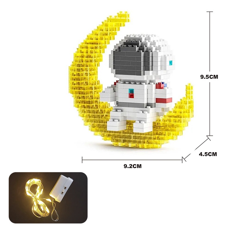 Bộ Đồ Chơi Lắp Ráp Mô Hình Phi Hành Gia 3D Dễ Thương Cho Bé