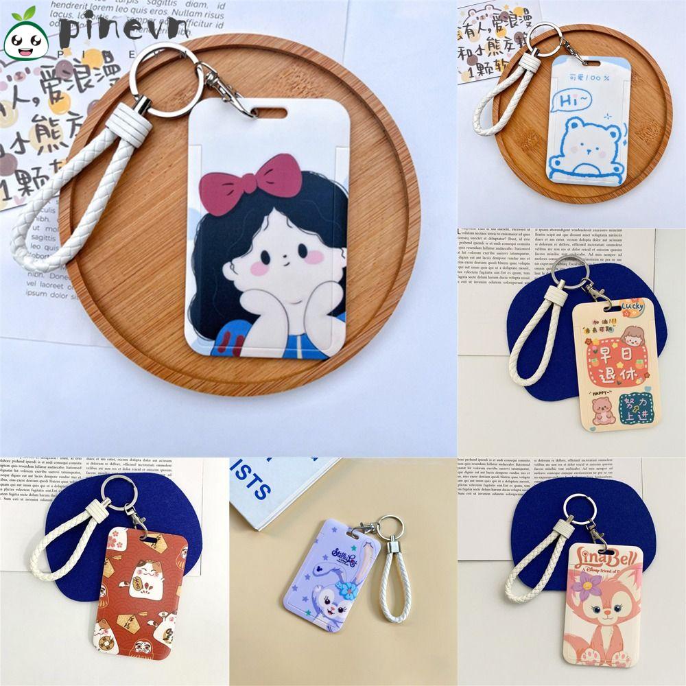 PINEVN Ví Đựng Thẻ ID Họa Tiết Hoạt Hình Dành Cho Nam Nữ