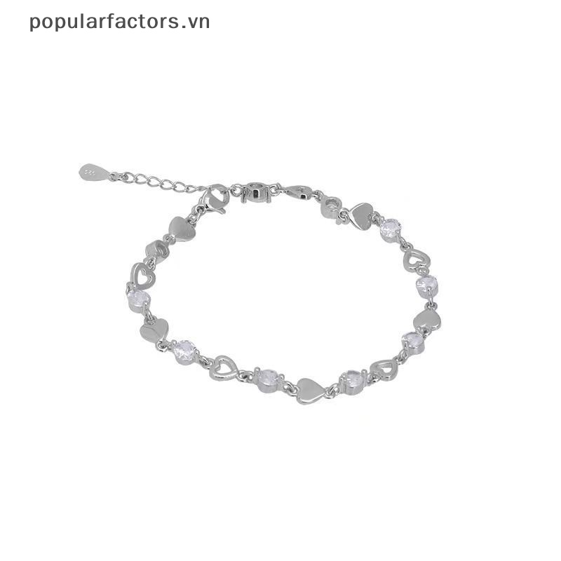 Vòng Tay Đính Đá Zircon Lấp Lánh Thời Trang Hàn Quốc Cho Nữ