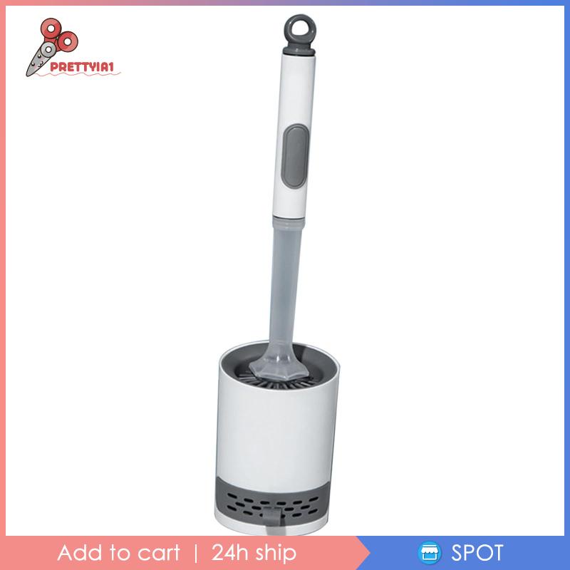 [Prettyia1] Bộ Bàn Chải Chà Bồn Cầu Và Giá Đỡ TPR Cho Phòng Tắm RV