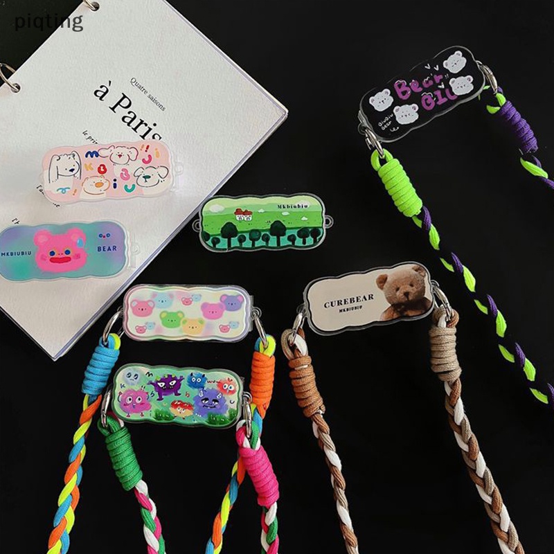 Dây Đeo Chéo Có Kẹp Gắn Điện Thoại Họa Tiết Hoạt Hình Dễ Thương