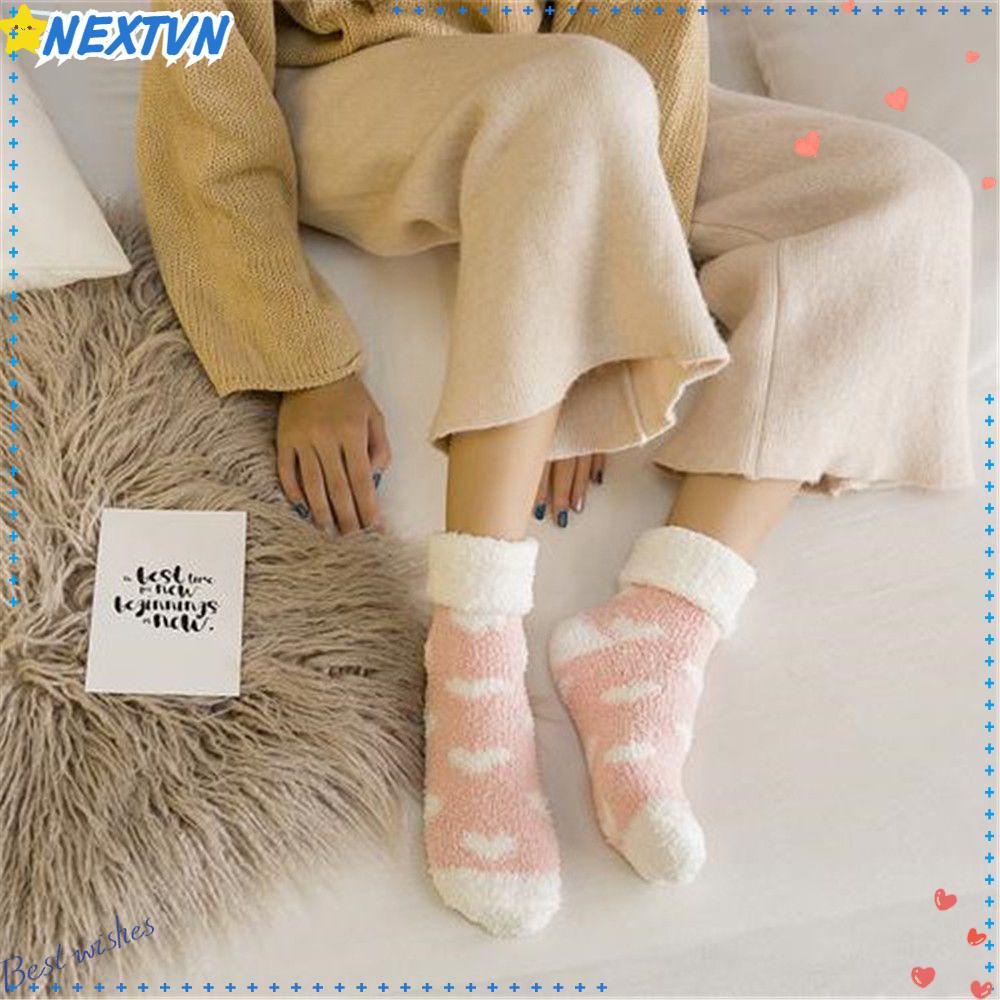 NEXTVN Đôi Vớ Bông Hình Trái Tim Dễ Thương