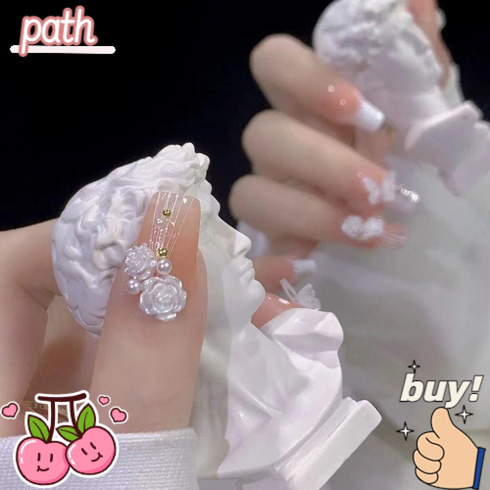 PATH Bộ 24 Móng Tay Giả Đính Pha Lê Có Thể Tháo Rời