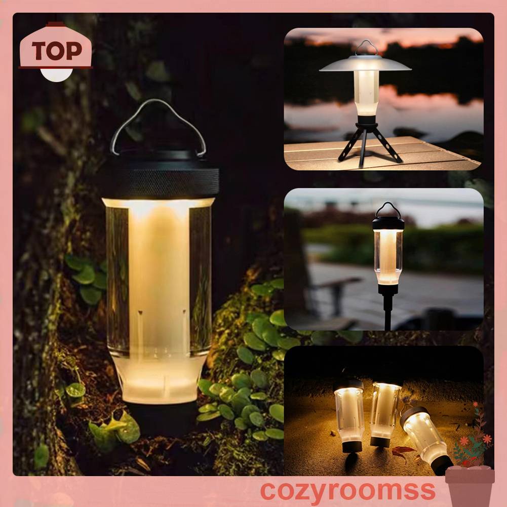 Đèn Pin Cắm Trại 2000mAh Type-C 160LM IPX4 Chống Thấm Nước