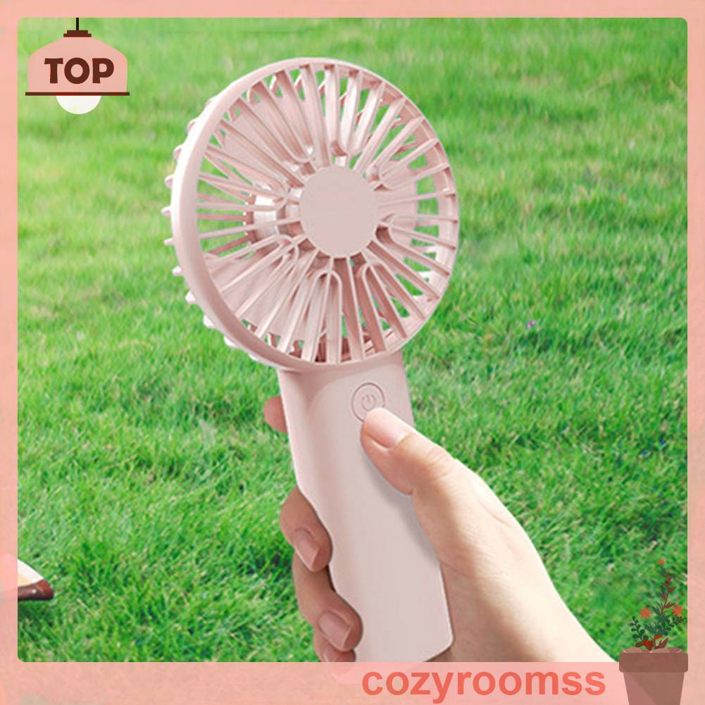 Quạt Mini Cầm Tay 3 Tốc Độ Kèm Sạc USB Tiện Dụng Chất Lượng Cao