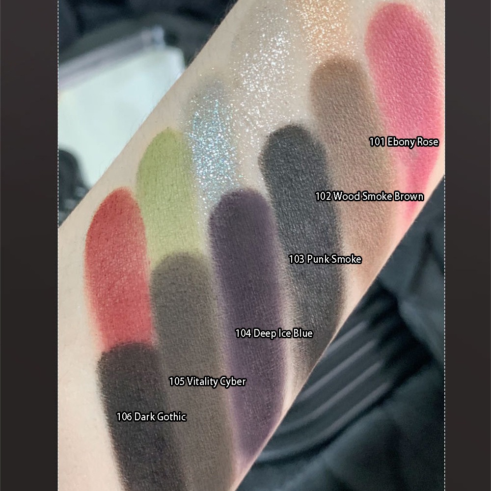 Bảng Phấn Mắt Hai Màu Lì / Nhũ Ngọc Trai Trang Điểm Mắt Khói Phong Cách Punk Cá Tính