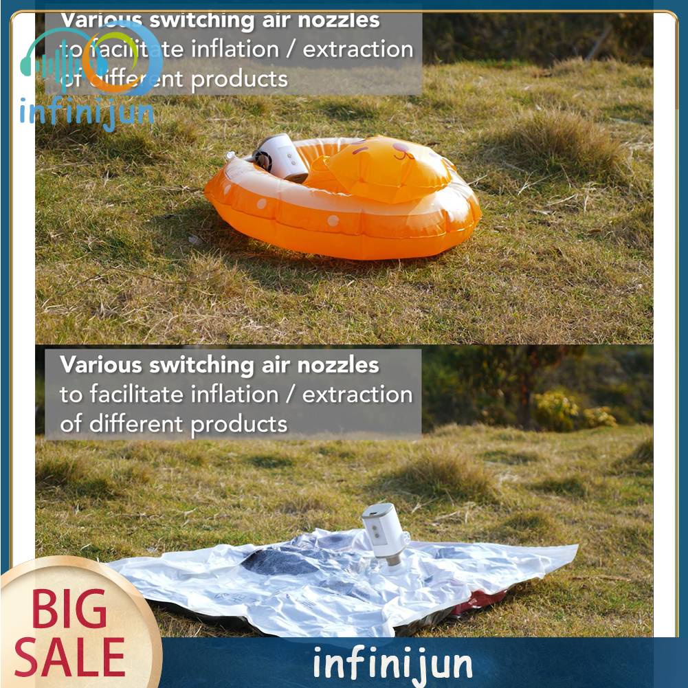 Máy Bơm Hơi Điện Tử Có Đèn Cho Hoạt Động Ngoài Trời