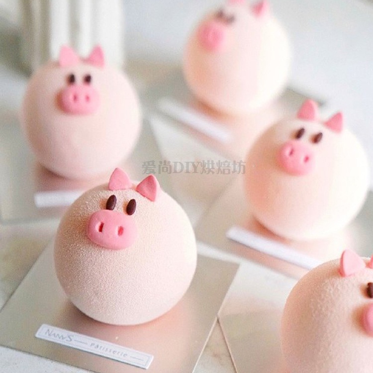 Khuôn Silicone Làm Bánh Hình Mũi Heo Hồng Đáng Yêu
