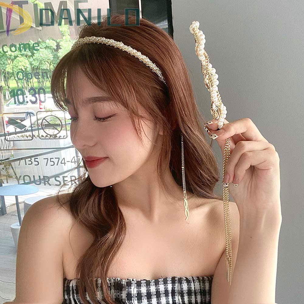 DANILO Băng Đô Cài Tóc Đính Đá Nhiều Màu Sắc Lấp Lánh Phong Cách Hàn Quốc Cho Nữ