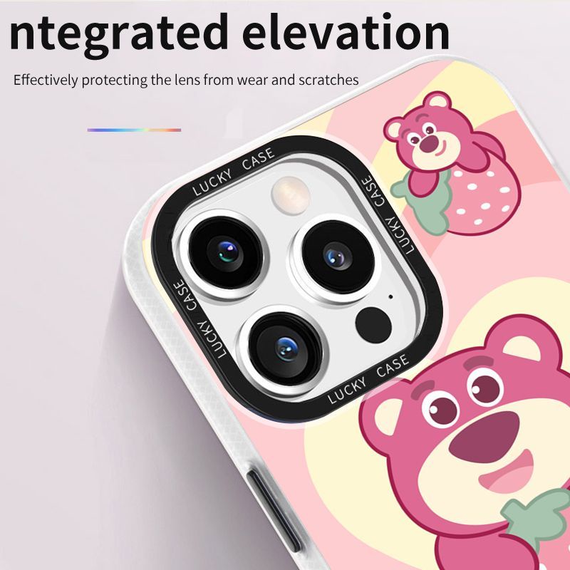 Ốp Điện Thoại Imdiphonexr12678Plus Màu Laser Họa Tiết Gấu Ôm Dâu Tây Dễ Thương promax1314 Vitality