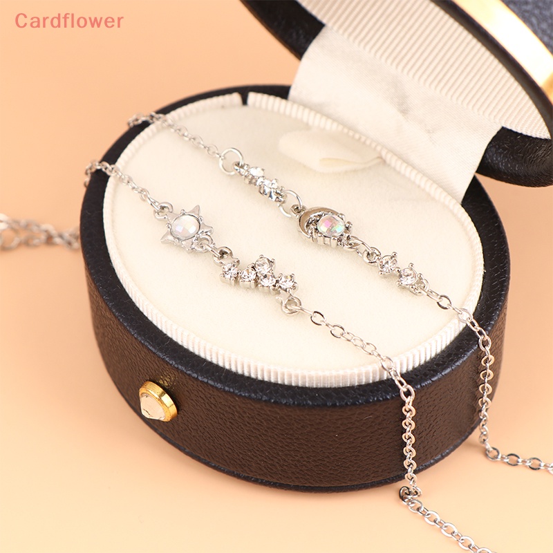 < Cardflower > Vòng Tay Hình Trăng Sao Cá Tính Cho Nữ Sinh