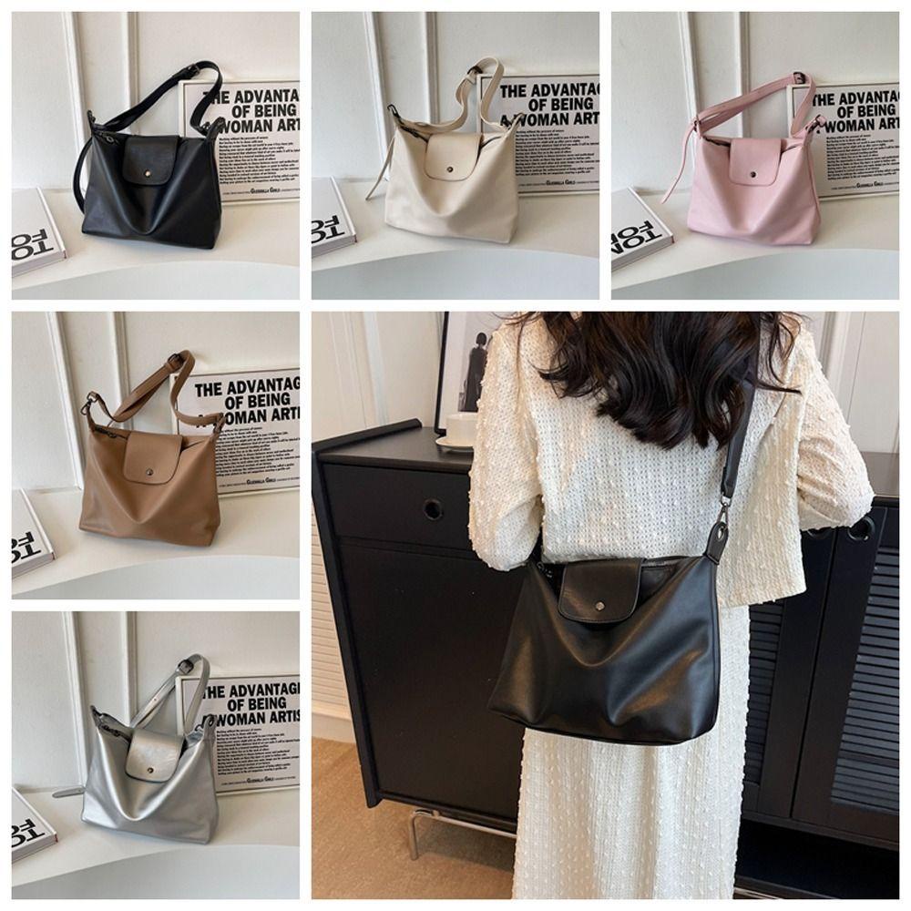 Túi Da PU Đeo Chéo Sức Chứa Lớn Có Thể Điều Chỉnh Đựng Đồ Trang Điểm Đường Phố